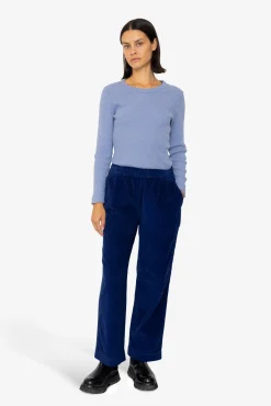Drawcord Signal Pants - Rich Navy Cord