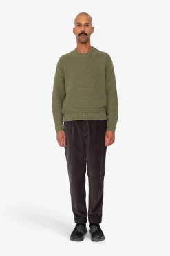 Drop Shoulder Crew - Olive