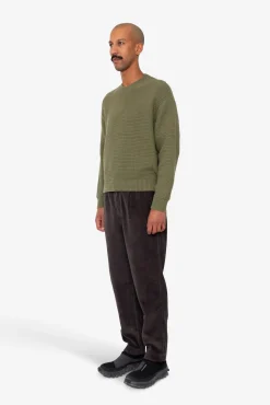 Drop Shoulder Crew - Olive