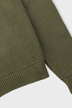 Drop Shoulder Crew - Olive