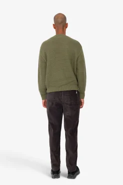 Drop Shoulder Crew - Olive