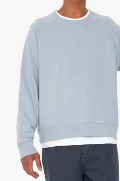 Engineered Raglan Sweat - Soft Blue