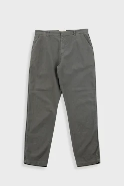 Fixed Waistband Cotton Linen Trouser - Dark Sage