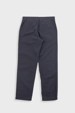 Fixed Waistband Cotton Linen Trouser - Soft Black