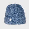 Fleece Beanie - Soft Blue Curly Wool