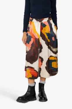 Full Seam Skirt - Impasto Print Satin
