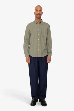 Herringbone Curve Shirt - Olive