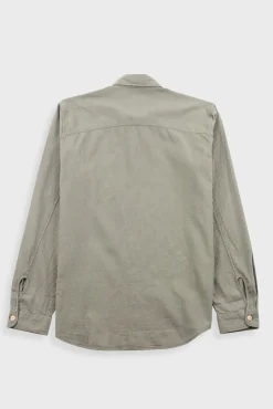 Herringbone Curve Shirt - Olive