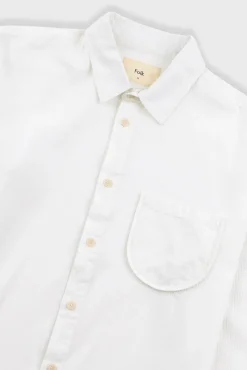 Herringbone Curve Shirt - Off White