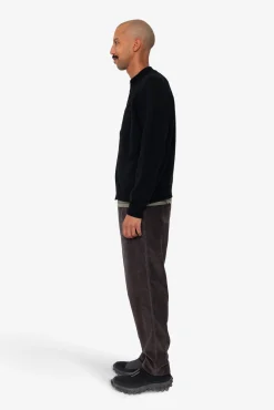 Knitted Zip Through Bomber - Black