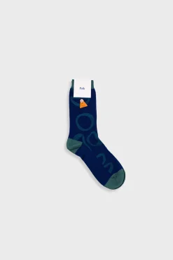 Lightweight Suiting Sock - Navy / Khaki