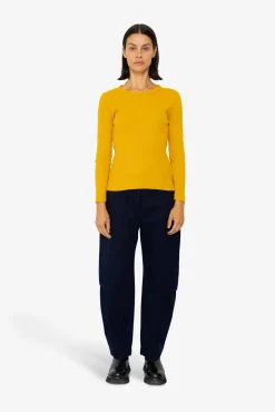 Long Sleeve Fitted T-Shirt - Chrome Yellow