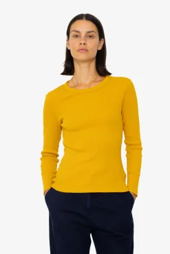 Long Sleeve Fitted T-Shirt - Chrome Yellow
