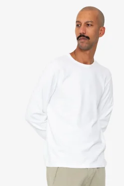 Long Sleeve Textured T-Shirt - White