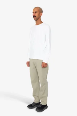 Long Sleeve Textured T-Shirt - White