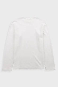 Long Sleeve Textured T-Shirt - White
