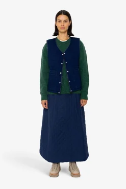 Maxi Skirt - Quilted Navy