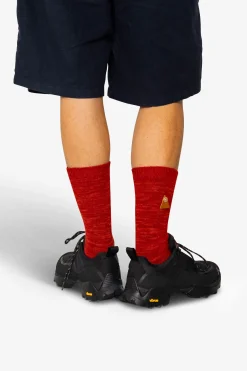 Melange Socks - Crimson Mix