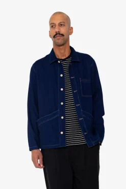 Meyer Shirt Jacket - Deep Denim Herringbone