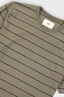 Microstripe T-Shirt - Olive / Black