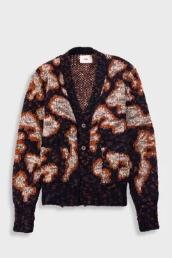 Mixed Yarn Cardigan - Espresso Mix