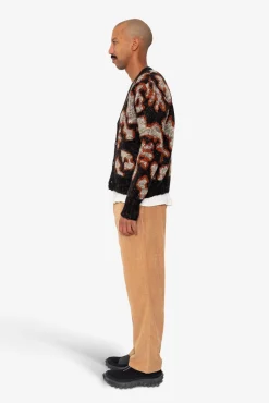 Mixed Yarn Cardigan - Espresso Mix