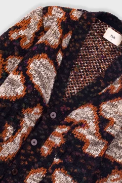 Mixed Yarn Cardigan - Espresso Mix