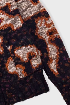 Mixed Yarn Cardigan - Espresso Mix