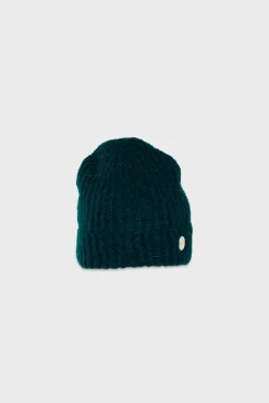 Mohair Rib Beanie - Phthalo Green