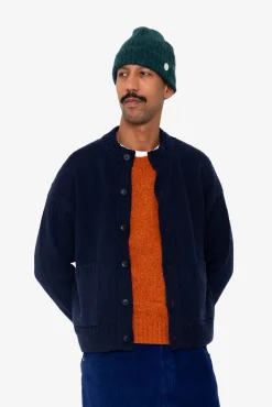 Mohair Rib Beanie - Phthalo Green