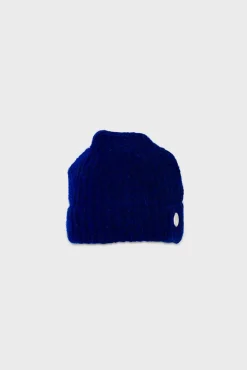 Mohair Rib Beanie - Rich Blue