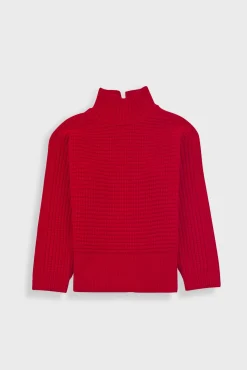 Open Funnel Neck Jumper - Carnation
