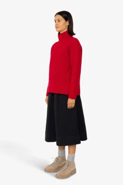 Open Funnel Neck Jumper - Carnation