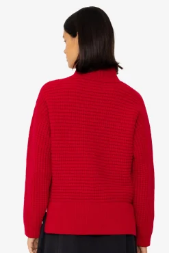 Open Funnel Neck Jumper - Carnation
