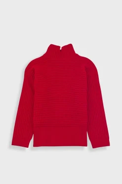 Open Funnel Neck Jumper - Carnation