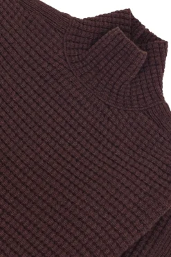 Open Funnel Neck Jumper - Coffee