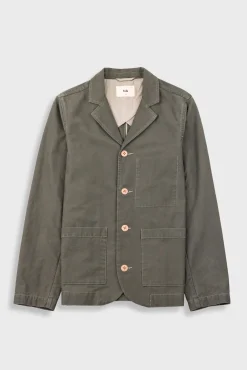 Patch Jacket - Dark Olive Slub