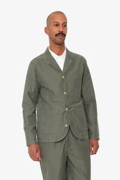 Patch Jacket - Dark Olive Slub