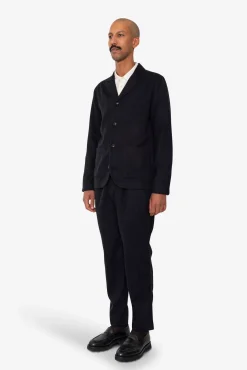 Patch Jacket - Soft Black Brushed Stripe