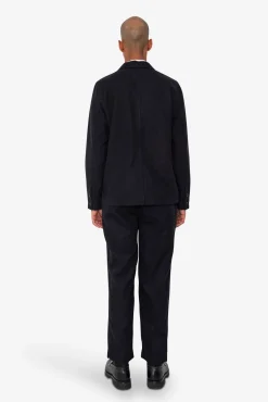 Patch Jacket - Soft Black Brushed Stripe