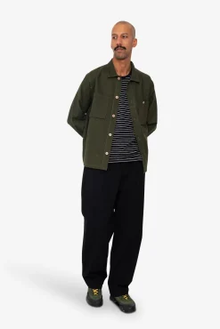 Patch Overshirt - Dark Olive Moleskin