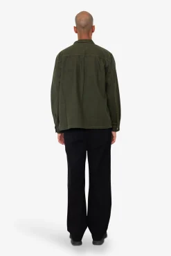 Patch Overshirt - Dark Olive Moleskin