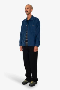 Patch Overshirt - Ink Blue Moleskin