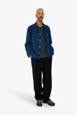 Patch Overshirt - Ink Blue Moleskin