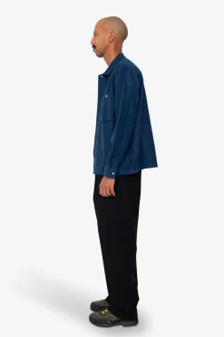 Patch Overshirt - Ink Blue Moleskin