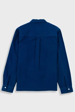 Patch Overshirt - Ink Blue Moleskin