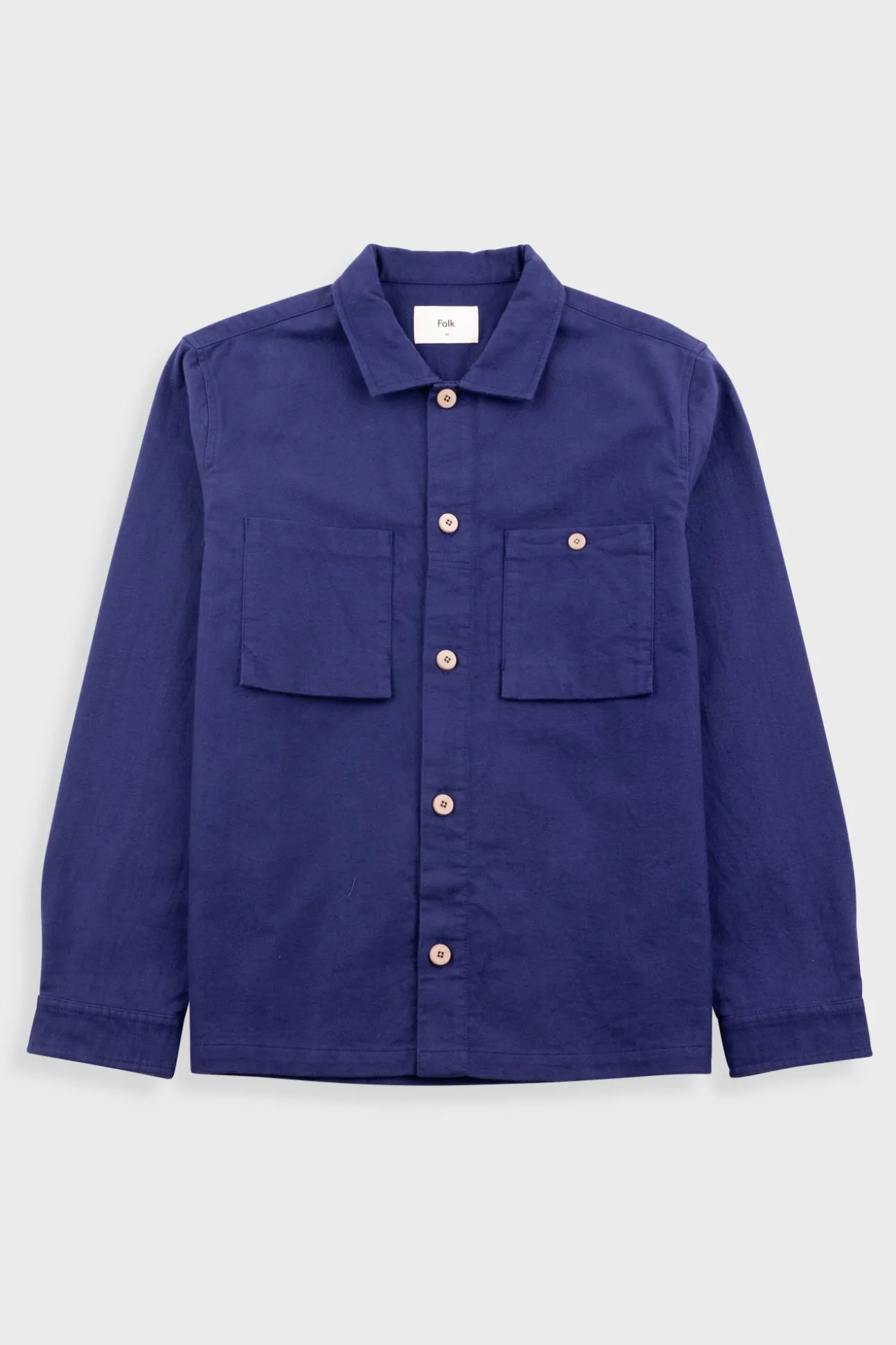 Patch Overshirt - Mid Blue Moleskin