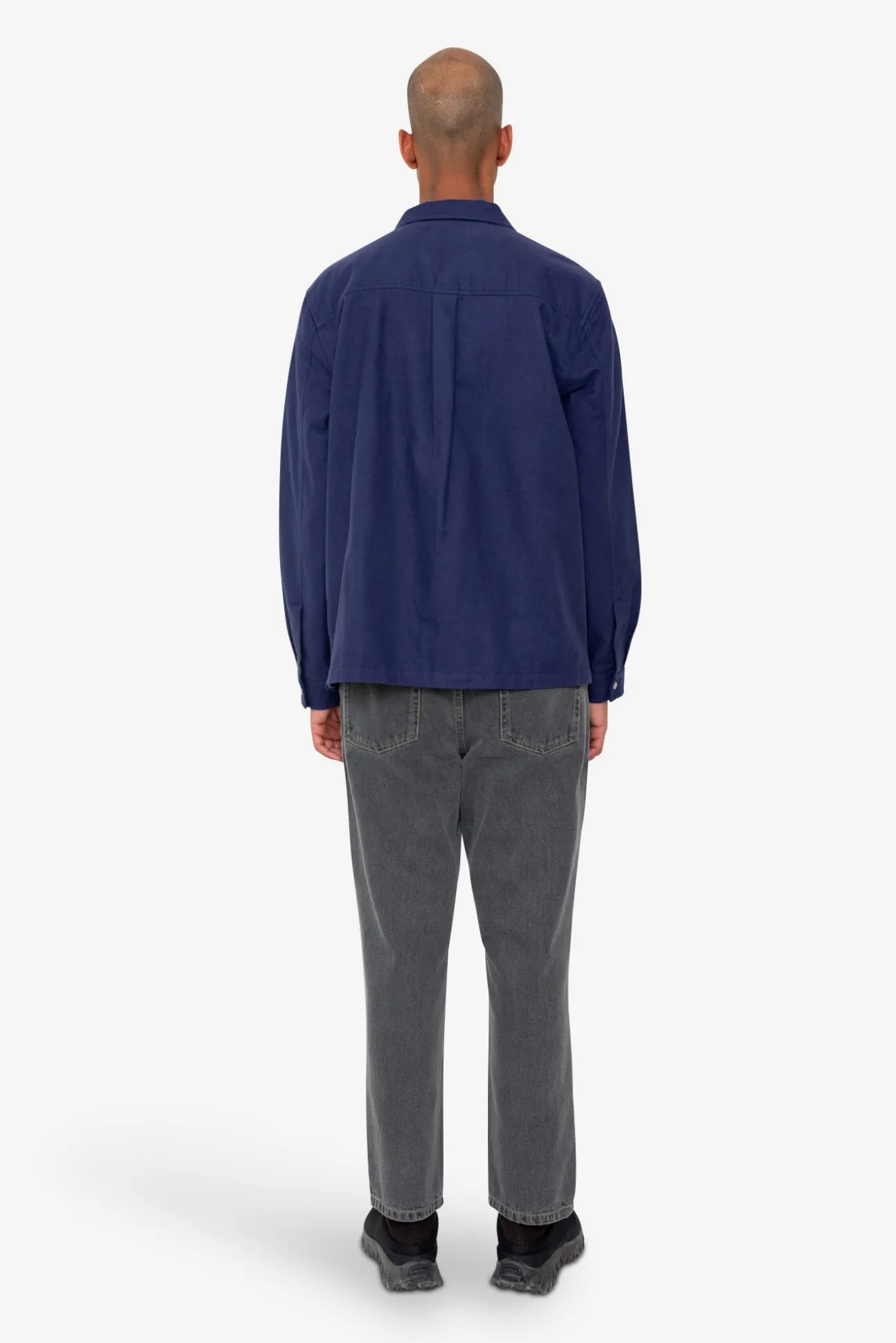 Patch Overshirt - Mid Blue Moleskin