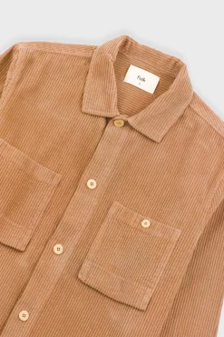 Patch Overshirt - Mink Chunky Cord