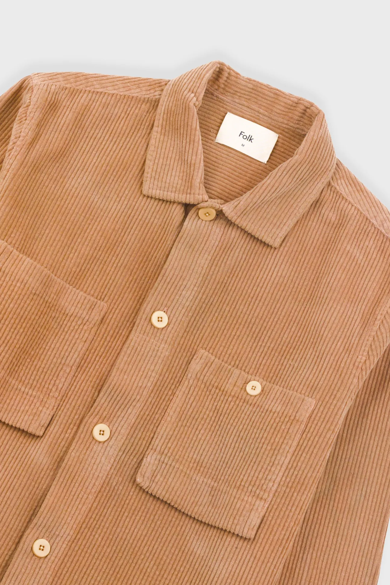 Patch Overshirt - Mink Chunky Cord